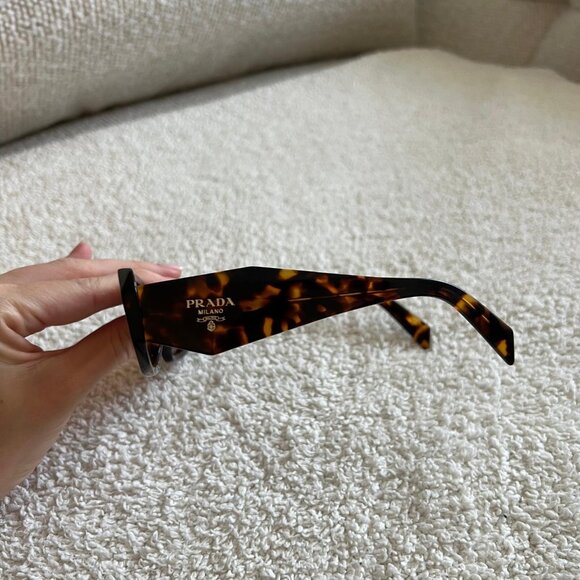 Prada Symbole Rectangular Sunglasses - Tortoise Brown - Excellent Condition - Picture 5 of 6